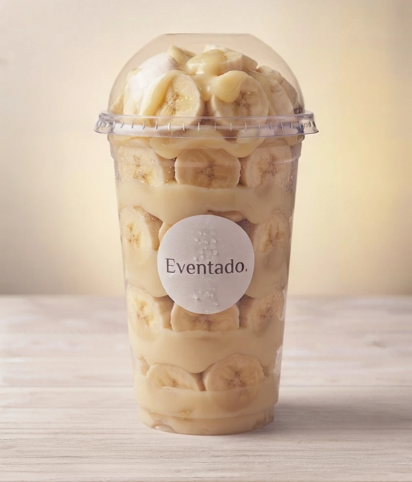 Porção de Banana Fatiada com leite condensado