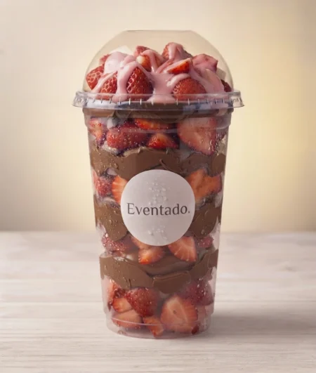 Porção de Morango Fatiado com Nutella