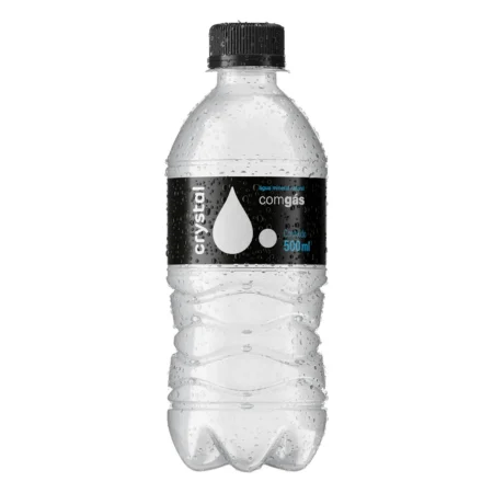 Água Mineral Natural com Gás Crystal Garrafa 500ml