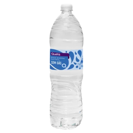 Água Mineral Natural sem Gás Qualitá Garrafa 1,5l